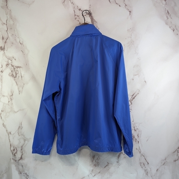 LL Bean Rain Jacket Womens Large Blue Full Zip Hooded Waterproof Windbreaker - Picture 5 of 13